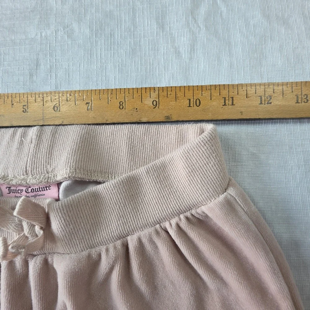 Juicy Couture Kids Velour Jogger Sweatpants Sz 12 Pink Gold Logo Soft balletcore